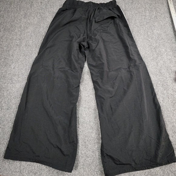 Adidas Women's M Essentials Wide Leg Woven Trousers Pants Black 3 Stripe Tricot - Picture 9 of 16